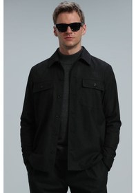 Resim Lufian Never Erkek Basic Gömlek Regular Fit Antrasit 112010631100110 Antrasit 