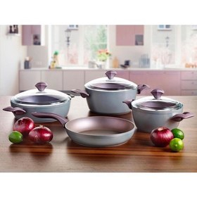 Resim Pierre Cardin Magic 7 Parça Tencere Seti Lila 