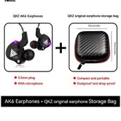 Resim Lasonstiges Çanta İle Siyah Qkz Ak6 Hifi Kablolu Kulaklıkyarış Spor Kulaklık Bas Stereo Gürültü Azaltma Kulaklık Musicearbuds Mic İle Kulak İçi 