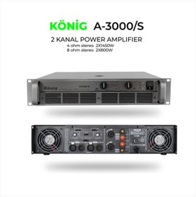 Resim König A–3000 S 4 Ohm 2x 350w Power Anfi 