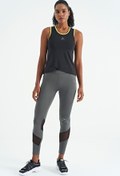 Resim TOMMY LIFE Siyah Logo Baskılı Biye Şeritli Standart Kalıp Kadın Spor Atlet - 97255 