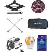 Resim 7 Parça Set Trafik Seti+kriko+bijon+takviye Kablosu+kompresör+kaza Tutanağı+eldiven 