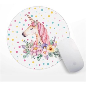 Resim Çiçekli Unicorn Mouse Pad 