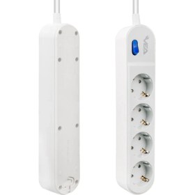 Resim Ayt Vea VE-VEGA104 Grup Priz 4'lü Akım Korumalı Priz Anahtarlı 3500 Watt 16 Amper Uzatma Kablo 1.5 Metre 