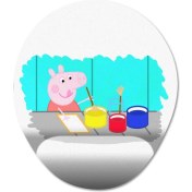 Resim Pixxa Peppa Pig Bilek Destekli Mousepad Model - 2 Oval 