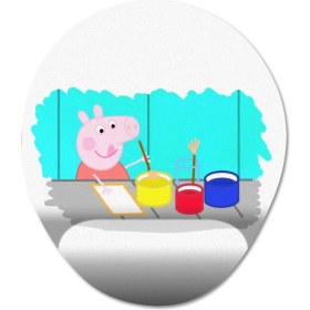 Resim Pixxa Peppa Pig Bilek Destekli Mousepad Model - 2 Oval 