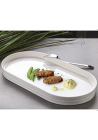 Resim Gönül Mutfak Porselen Beyaz Oval Tabak 36x19x3 Cm 