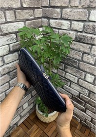 Resim Guard Lacivert Capitone Clutch Çanta 