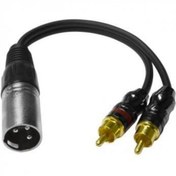 Resim Yeka Xlr Erkek-2 Rca Dişi Çevirici Kablo 