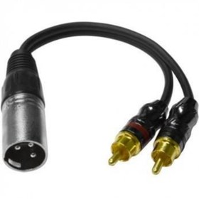 Resim Yeka Xlr Erkek-2 Rca Dişi Çevirici Kablo 