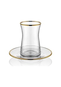 Resim Canba Basıc Altın 12 Parça Çay Seti Altın 