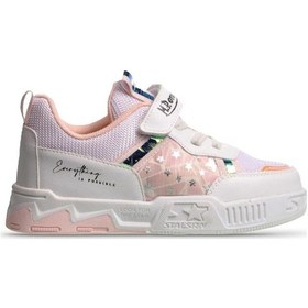 Resim M.P One MP One Skyrunner Çocuk Velcro Beyaz-pembe Sneaker-beyaz - Pembe 26 