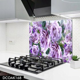 Resim Olinpa Cam Ocak Arkası Koruyucu | Çiçek Desenli 