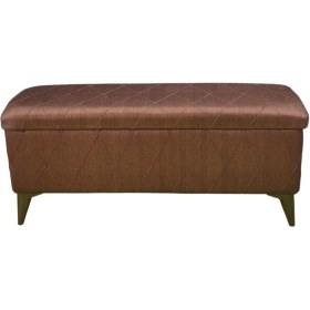 Resim Sandıklı Puf Vavonni 120cm Nervür Kapitone Amortisör Kapaklı A Kalite Taba 