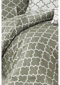 Resim Madalyon Çift Kişilik Nevresim Takımı Yeşil Yeşil 