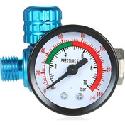 Resim Qingmipy Metal G1/4 Basınç Ölçer 0-140psı/0-10bar - Sprey Makineleri İçin Hassas Kontrol, Kolay Kurulum, Uzun Ömürlü Cam Lensli Tıkanıklanma Giderici 