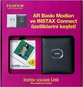 Resim İnstax Square Link Yeşil Akıllı Telefon Yazıcısı Bundle Box 