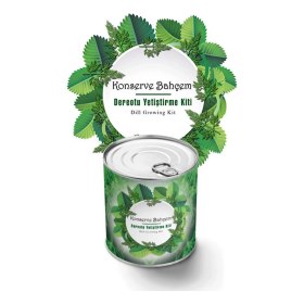 Resim Mcg® Konserve Bahçem Evde Konservede Dereotu Yetiştirme Kiti Aparatı 