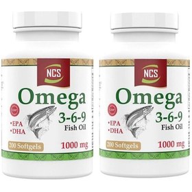 Resim Omega 3-6-9 Fish Oil 1000mg 2 Kutu 200 Softgels 2 Kutu 