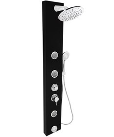 Resim Tuscon Siyah Mafsallı Masajlı Duş Sistemi Siyah 