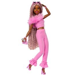 Resim Barbie Deluxe Style Bebekler Kahverengi̇ Örgü Saçlı 