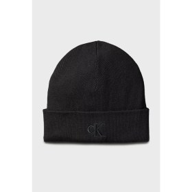 Resim Calvin Klein LV04D8020GUB1 Logolu Bere Erkek Siyah Standart Beden Kış Sezonu İçin Şık Tasarım 