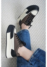 Resim Guja Rachel Hakiki Deri Kadın Spor Ayakkabı Haki-haki Haki 