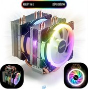 Resim VOREX Gabble Cool Storm T90 RGB Çift Fanlı İşlemci Fanı - INTEL Uyumlu Kule Tipi CPU Soğutucu 