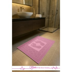 Resim Pamuklu 50X70CM Ayak Desenli, Lavabo Havlusu, Ayak Havlusu, Ayak Paspası 