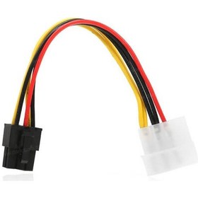 Resim 4 Pin Molex To 6 Pin Ekran Kartı Power Güç Kablosu Bakır - 15Cm 