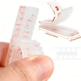 Resim 12/18 Adet Endüstriyel Çift Kilitli Bağlantı Elemanı - Mantarlı Yapışkan Tabanlı Yeniden Kapatılabilir Bant, Ağır Hizmet İçin Yapıştır ve Yapıştır, Şeffaf Tasarım, Dayanıklı Bağlayıcılar, Dış Mekan Kullanımı için Güçlü Tutuş, Tekrar Kullanılabilir Bağlantı Elemanları 