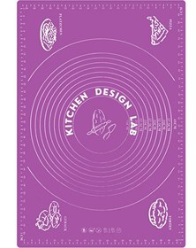 Resim Kitchen Design Lab 45x65 CM Mor Silikon Hamur Açma Matı Ve Siyah Klasik Merdane 