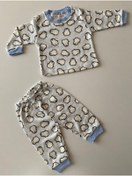 Resim Şef'ka Butik Penguen Baskılı Erkek Bebek Pijama 