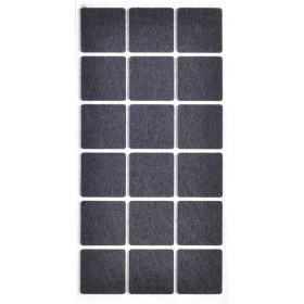 Resim Aesco Siyah Keçe 18 Adet 3,5 cm Kare Yapışkanlı, Masa, Koltuk Altı Parke Koruma Keçesi 
