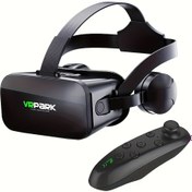 Resim VR Başlığı Sanal Gerçeklik Gözlükleri Seti Oyun Dijital 3D VR Başlığı Gözlükleri Ayarlanabilir VR Gözlükleri 7 inç 4K film panoraması mobil akıllı gözlükleri destekler 