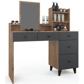 Resim Makyaj Masası 1 - Atlas Çam - Antrasit 