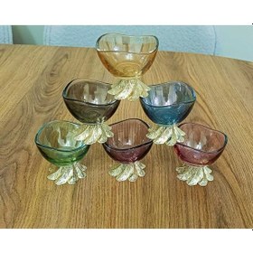 Resim Elta Collection 6 Lı Kahve Yanı Renkli Mini Lokumluk Şekerlik Sosluk Reçellik Çerezlik Kase Altın 