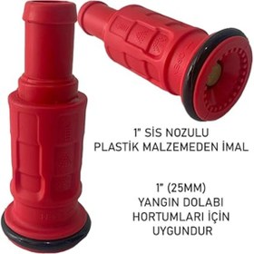 Resim Genel Markalar 1 inç (25mm) Plastik Yangın Dolabı Sis Lansı-Yangın Dolap Nozulu 
