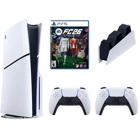 Resim Playstation 5 Slim Standart 1 TB+ 2. Beyaz Dualsense + Şarj + PS5 FC26 CD (İthalatçı Garantili) 