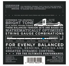 Resim D'Addario EXL120BT XL Nickel Elektro Gitar Teli - Super Light (9-40) 