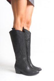 Resim Riccon Kadın Western Çizme 00121300 Siyah Cilt 