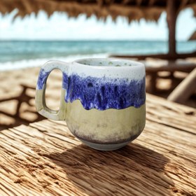 Resim Okyanus Dalgası Seramik Kahve Kupası 