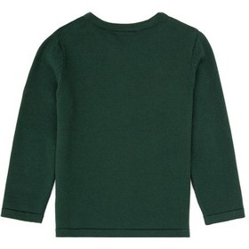 Resim U.S. Polo Assn. Kız Çocuk Koyu Yeşil Düğmeli Bisiklet Yaka Triko Hırka 50316292-VR079 