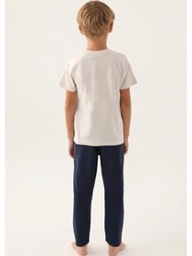 Resim Arnetta 2991 Erkek Home Taş Çocuk Pijama Takımı 001 