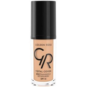 Resim Golden Rose Total Cover 12 Light Beige 2 in 1 Foundation 30ml 
