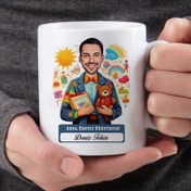 Resim En Başarılı Erkek Okul Öncesi Öğretmeni Karikatürlü Bardak 