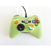 Resim Açık Sarı-silikon Koruyucu Kılıf Xbox 360 Gamepad İçin Xbox 360 Denetleyicisi İçin Kauçuk Kabuk Cilt + 2 Başparmak Sapları Caps 