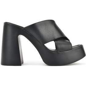 Resim Ziya, Kadın Hakiki Deri Topuklu Terlik 151992z66001 Siyah 151992z66001 000 Siyah 