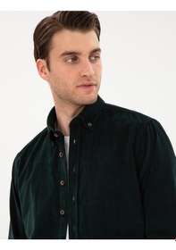 Resim Pierre Cardin Erkek Yeşil Gömlek Desenli 50292347-vr054 Yeşil 