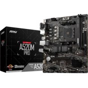 Resim Msi A520M PRO Amd A520 Soket AM4 DDR4 4600 MHz(OC) M.2 Anakart 